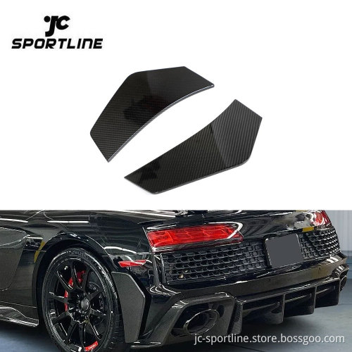 JC Sportline R8 Dry Carbon Rear Bumper Trims for 2023 Audi R8 V10 GT Coupe 2-Door